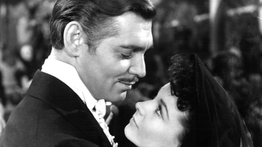 Clark Gable og Vivien Leigh i Borte med blæsten fra 1939