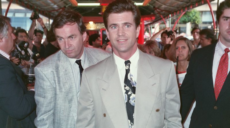 Mel Gibson ved premieren på filmen Air America i 1990