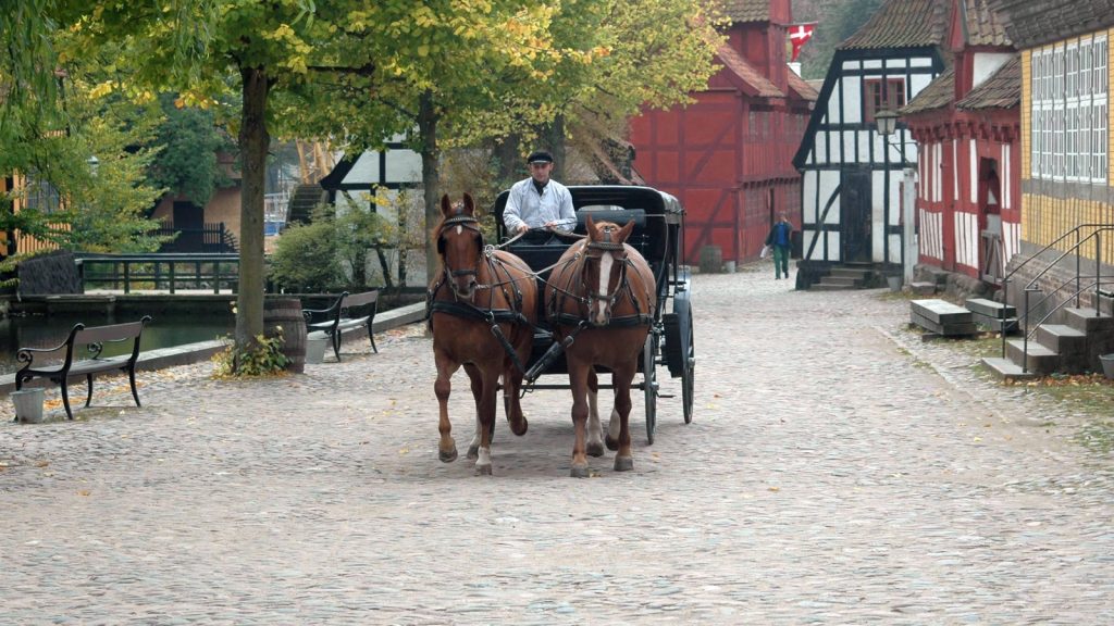 Hestevogn i Den Gamle By i Århus