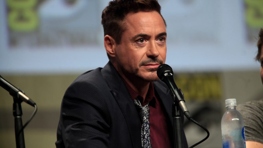 Robert Downey Jr., der spiller Tony Stark, på San Diego Comic-Con 2014