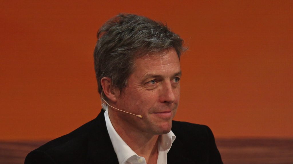 Hugh Grant, der spiller premierministeren i Love Actually, i tv-showet Wetten, dass..? i Graz i 2014