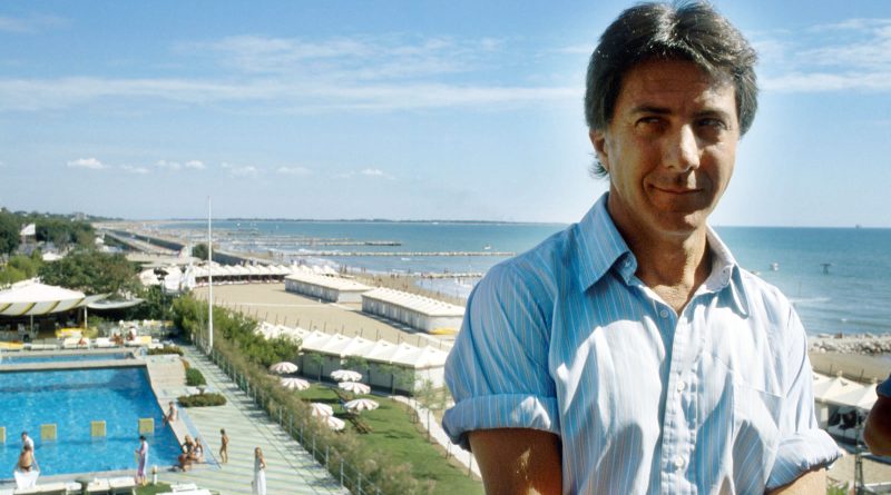Dustin Hoffman ved filmfestivalen i Venedig i 1984