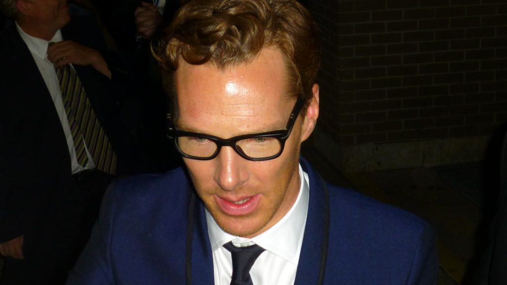 Benedict Cumberbatch, der spiller Alan Turing, ved premieren på The Imitation Game på Toronto Film Festival 2014