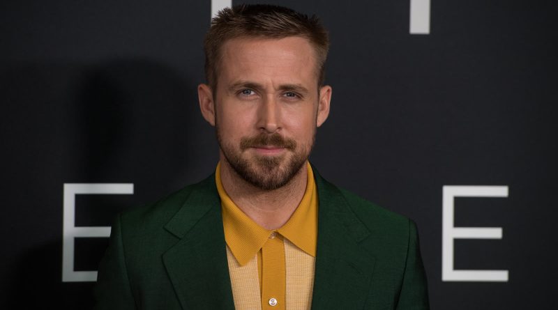 Ryan Gosling på den røde løber ved premieren på First Man i Smithsonian National Air and Space Museum i 2018