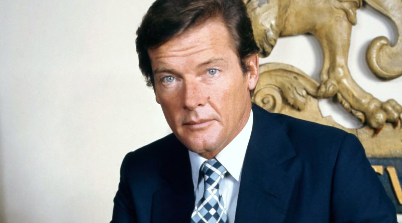 Roger Moore i fotografens studie i Belgravia, London
